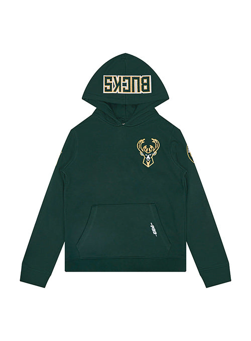 Youth Pro Standard Classic Chenille Milwaukee Bucks Hooded Sweatshirt