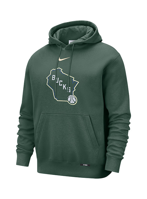 Nike City Edition 2025-26 State Logo Milwaukee Bucks Hooded Sweatshirt