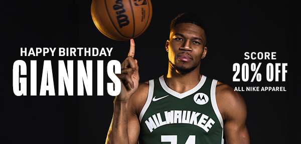 Happy Birthday Giannis - 20% Off Nike