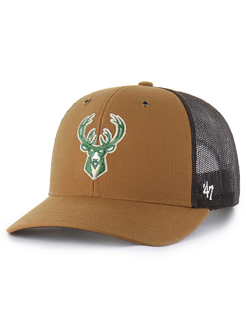 '47 Brand x Carhartt Brown Milwaukee Bucks Trucker Snapback Hat