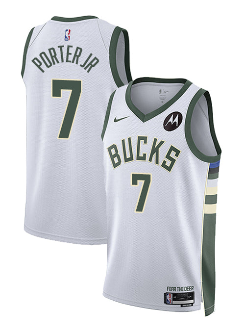 Nike 2022 Association Edition Kevin Porter Jr Milwaukee Bucks Swingman Jersey