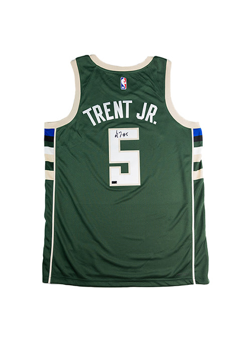 Signed Nike 2022 Icon Edition Gary Trent Jr. Milwaukee Bucks Swingman Jersey