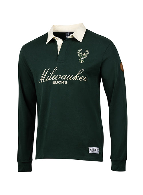 Bucks In Six Leather Ball Milwaukee Bucks Rugby Long Sleeve T-Shirt