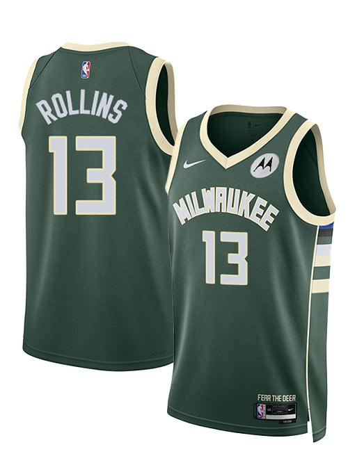 Nike 2022 Icon Edition Ryan Rollins Milwaukee Bucks Swingman Jersey