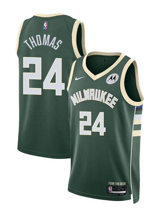 Nike 2022 Icon Edition Cam Thomas Milwaukee Bucks Swingman Jersey