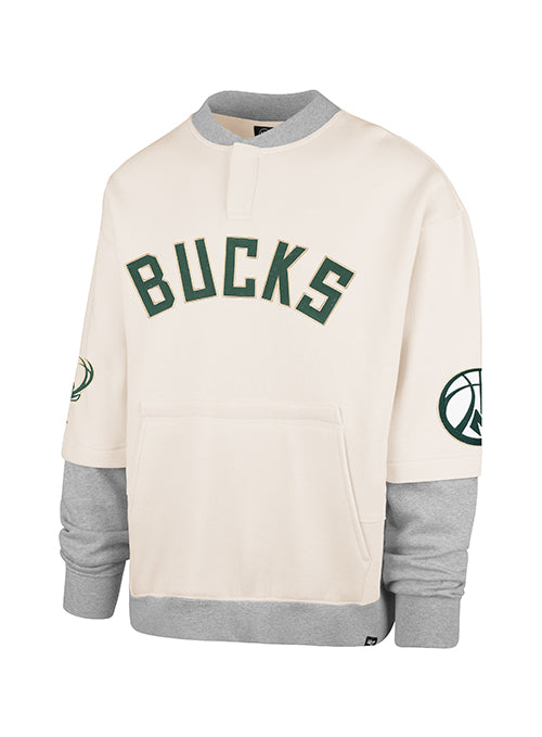 '47 Brand Crossover Milwaukee Bucks Trifecta Crewneck Sweatshirt