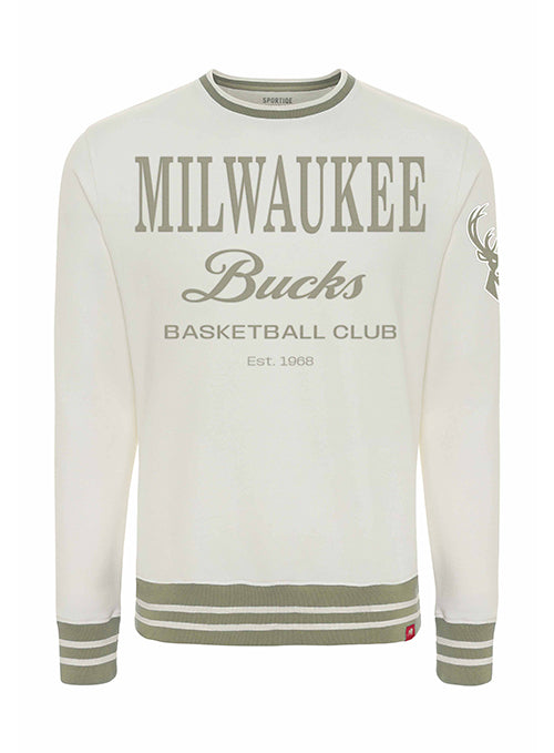 Sportiqe Ellington Court Club Milwaukee Bucks Crewneck Sweatshirt