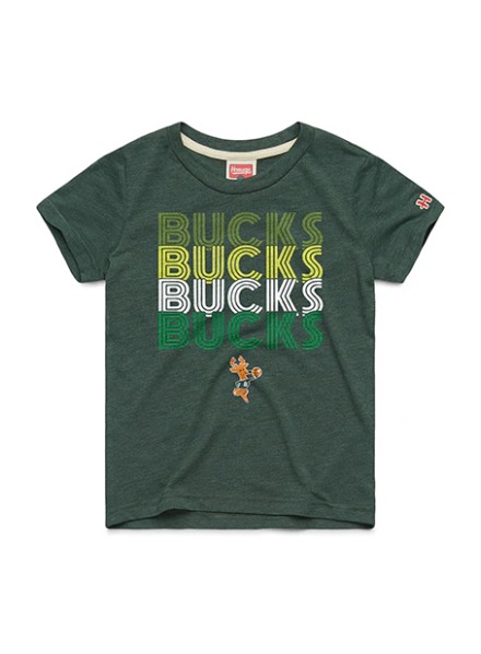 Youth Homage HWC '68 Repeat Retro Milwaukee Bucks T-Shirt