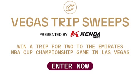 Vegas Trip Sweeps presented by Kenda tires. Click to enter to win a trip for two to the Emirates NBA Cup championship game in Las Vegas