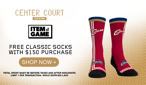 Item of the game: Free classic socks with $150 purchase. Click to shop now.