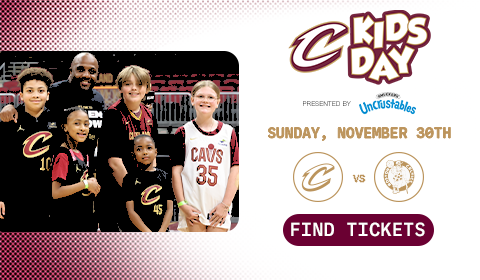 Cavs Kids Day presented by Uncrustables on Sunday, November 30. Cavs vs Celtics. Click to find tickets