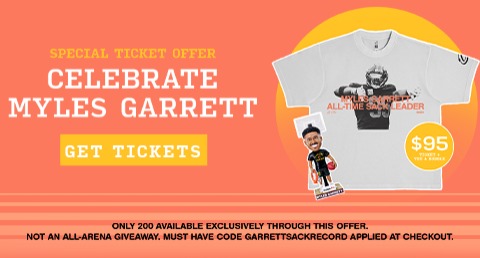 Celebrate Myles Garrett with a special ticket offer