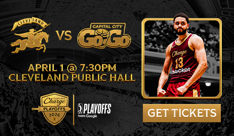 Cleveland Charge vs Capital City GoGo in the 2026 G league playoffs on April 1 at 7:30 PM at Public Hall. Click to get tickets.