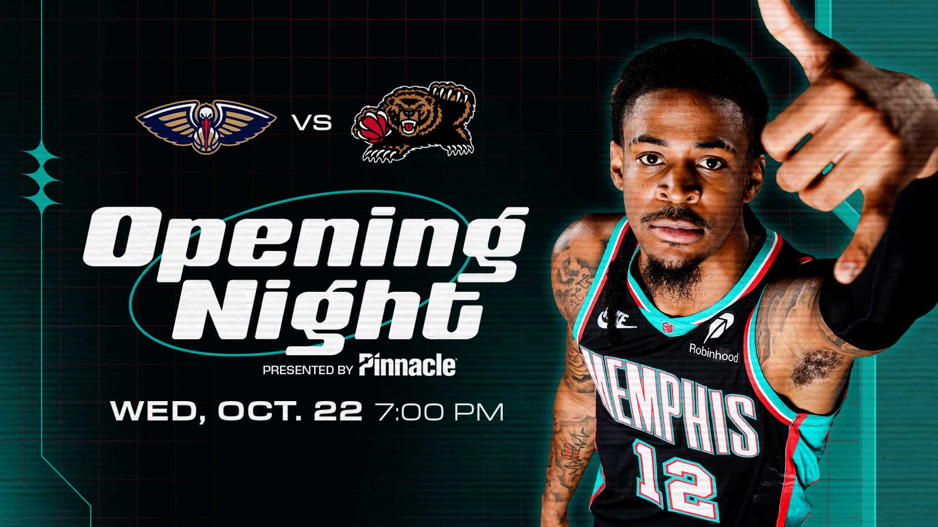 New Orleans Pelicans vs. Memphis Grizzlies | Wed, Oct. 22