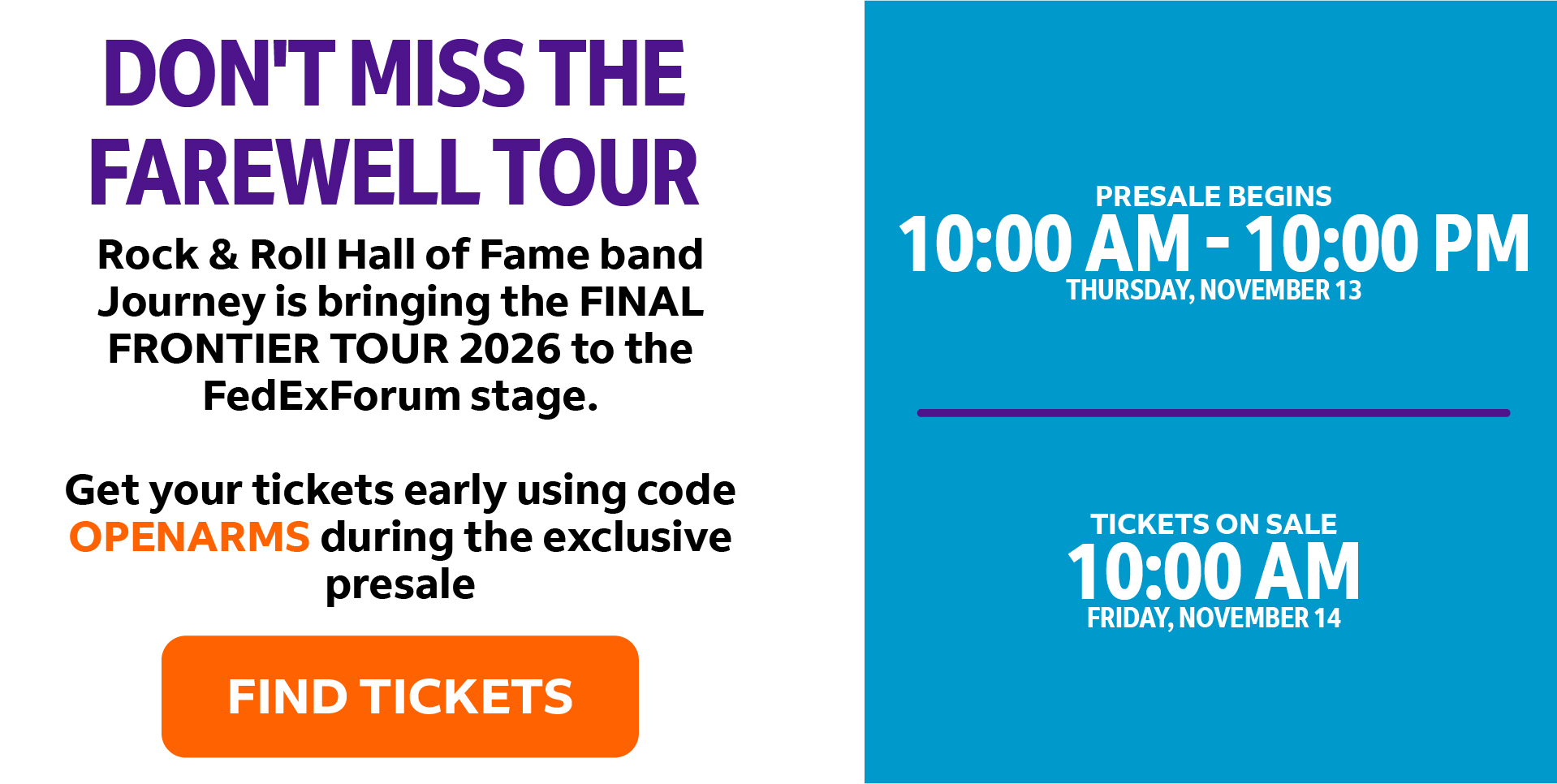Journey | Presale & On Sale