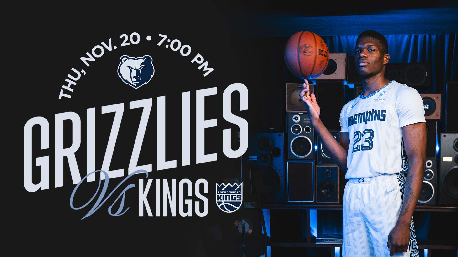 Kings vs. Grizzlies | Thu, Nov. 20 at 7:00 PM