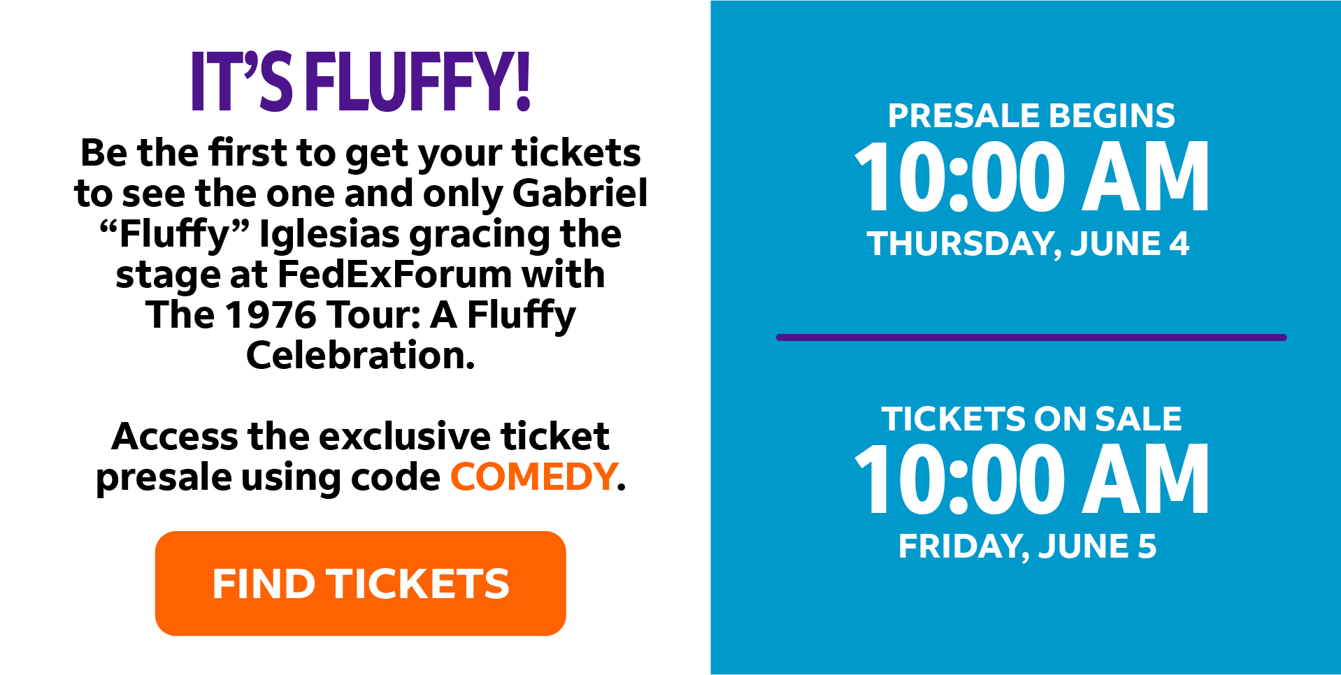Gabriel Iglesias The 1976 Tour: A Fluffy Celebration | Presale & On Sale