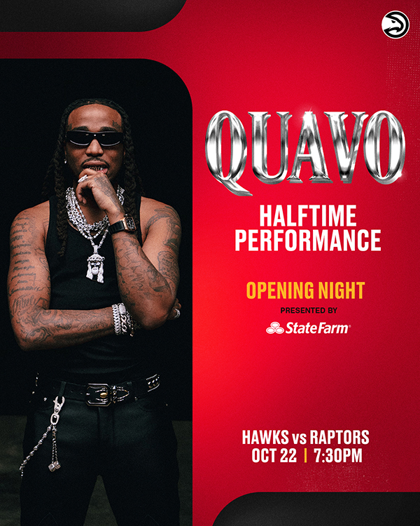 Quavo Halftime Performance on Hawks Opening Night