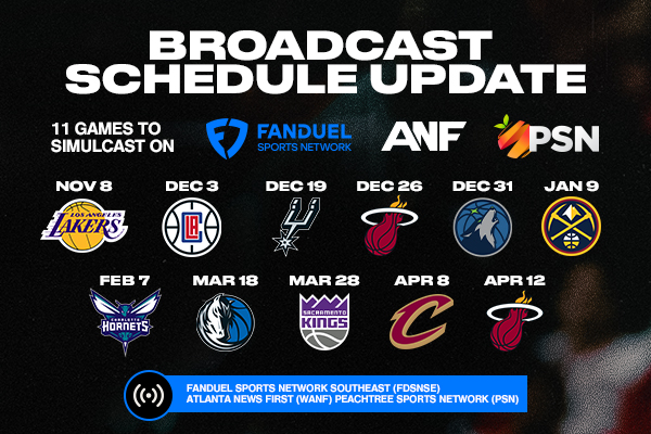 Hawks Broadcast Schedule Update