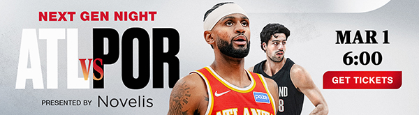 Hawks vs. Blazers on March 1
