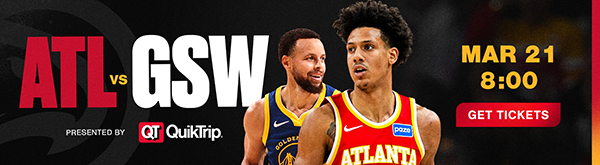 Hawks vs. Warriors on March 21