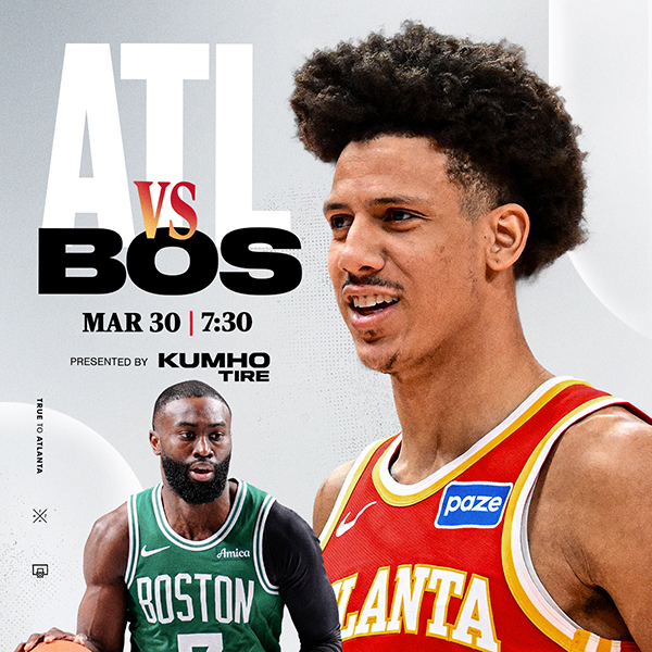 Hawks vs. Celtics on 3/30