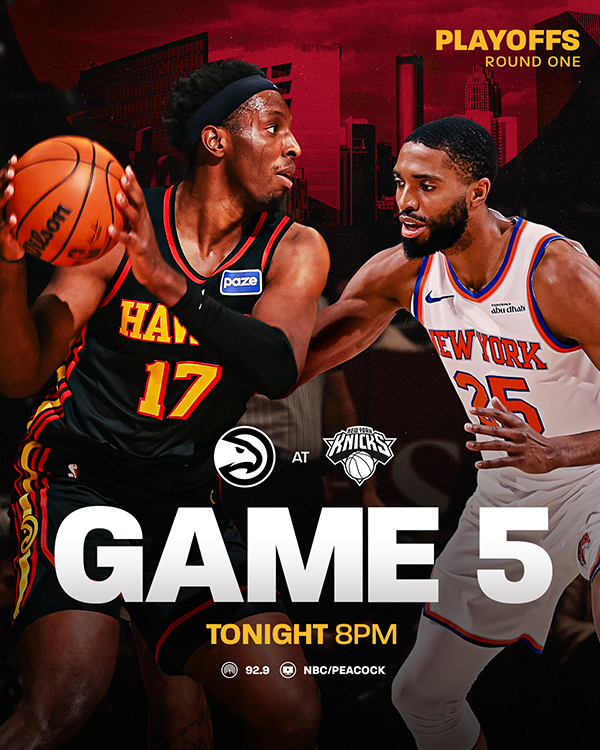 Game 5 Tonight at 8 PM