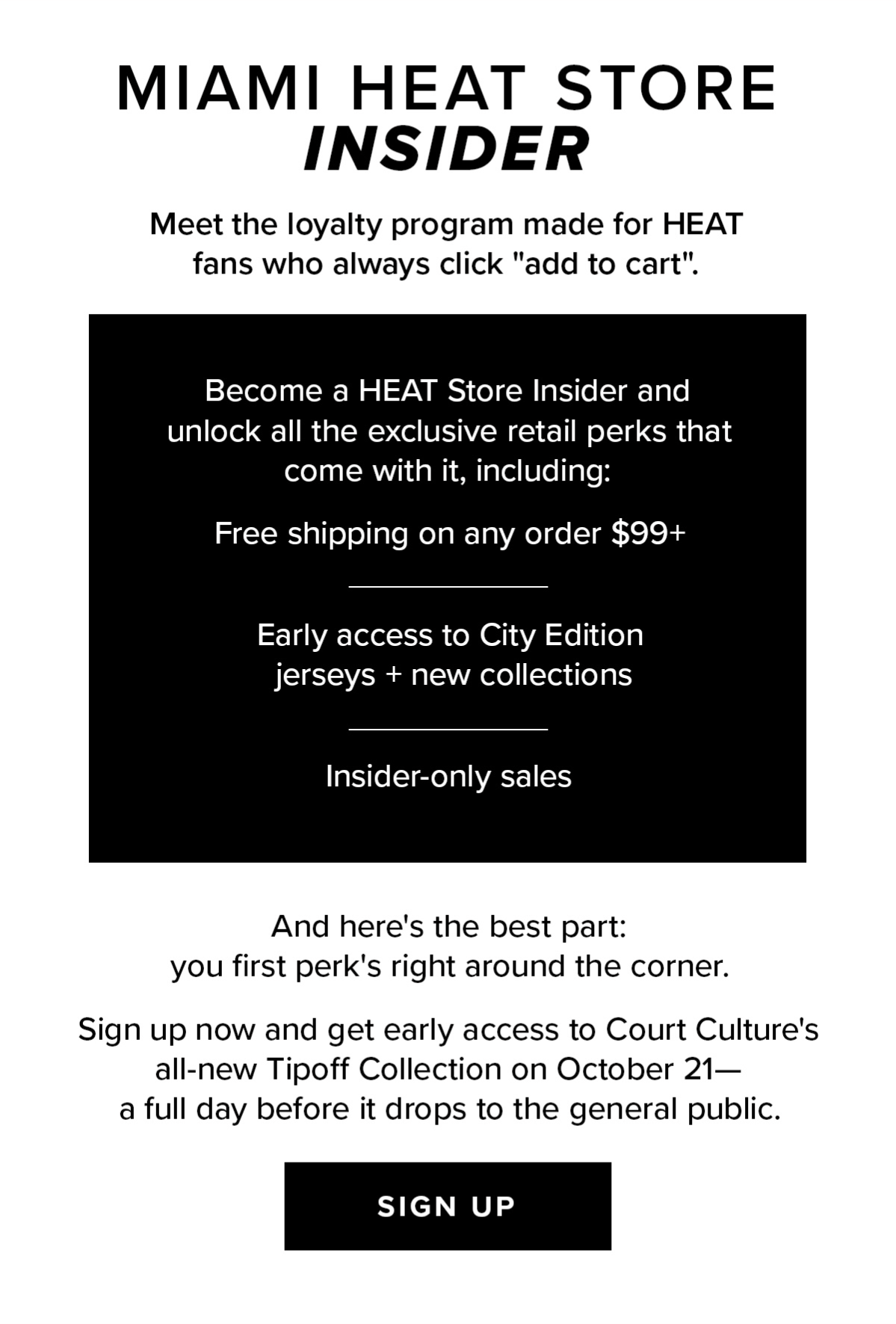 Miami HEAT Store Insider | Sign Up