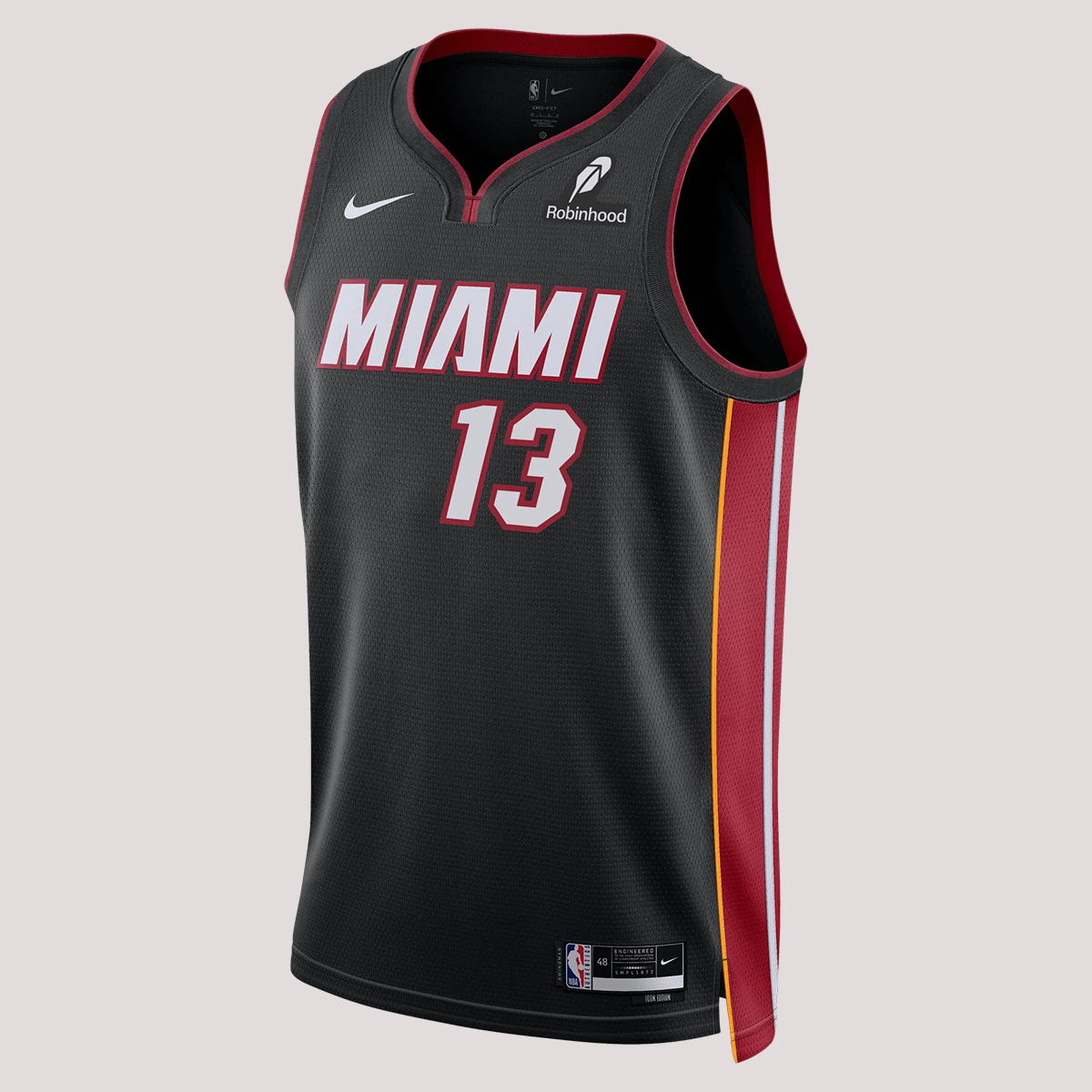 Bam Adebayo Nike Miami HEAT Icon Black Swingman Jersey
