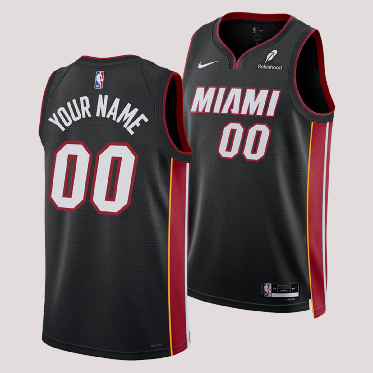 Personalized Nike Miami HEAT Icon Black Swingman Jersey