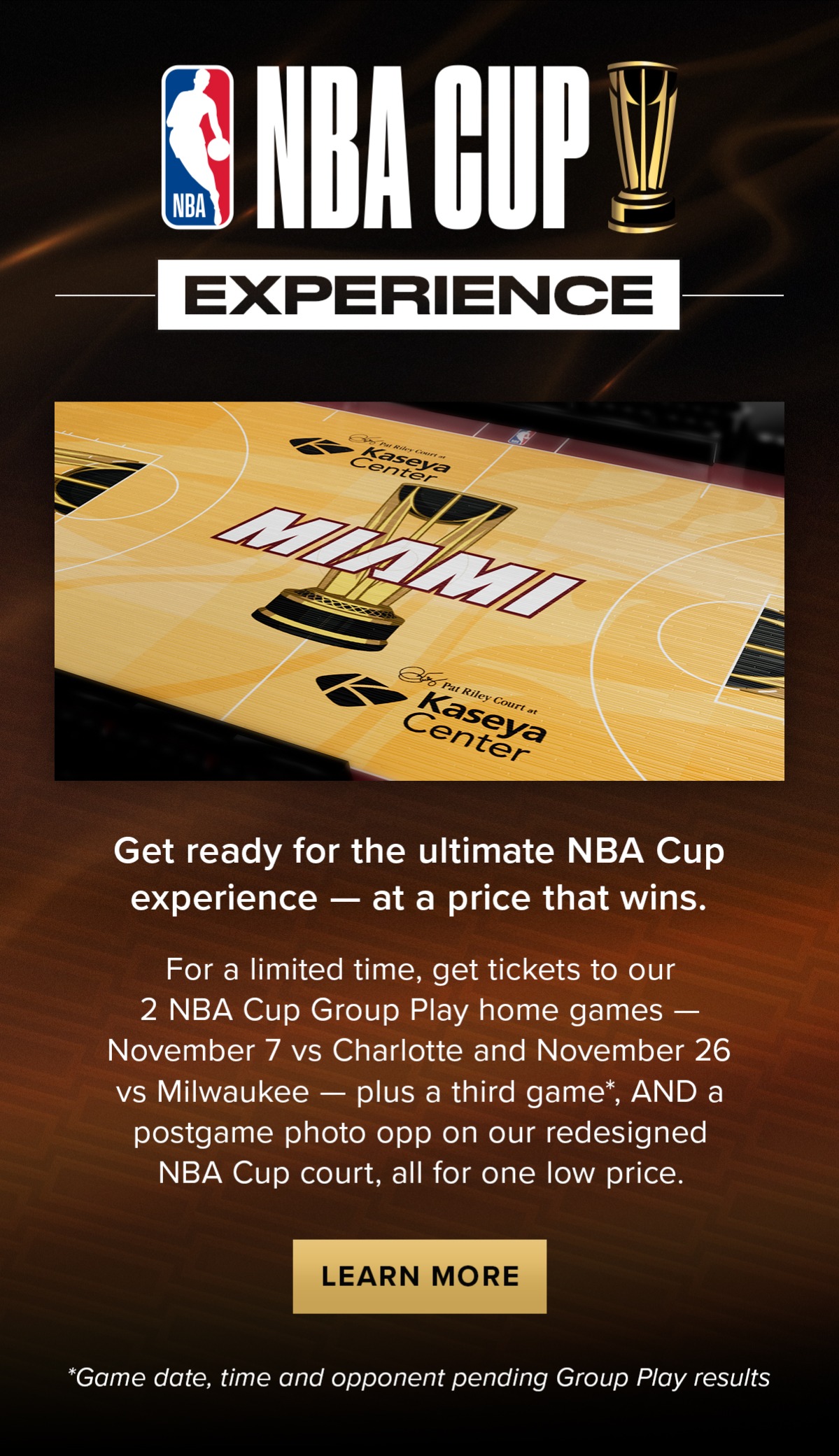 NBA Cup Experience | Learn More