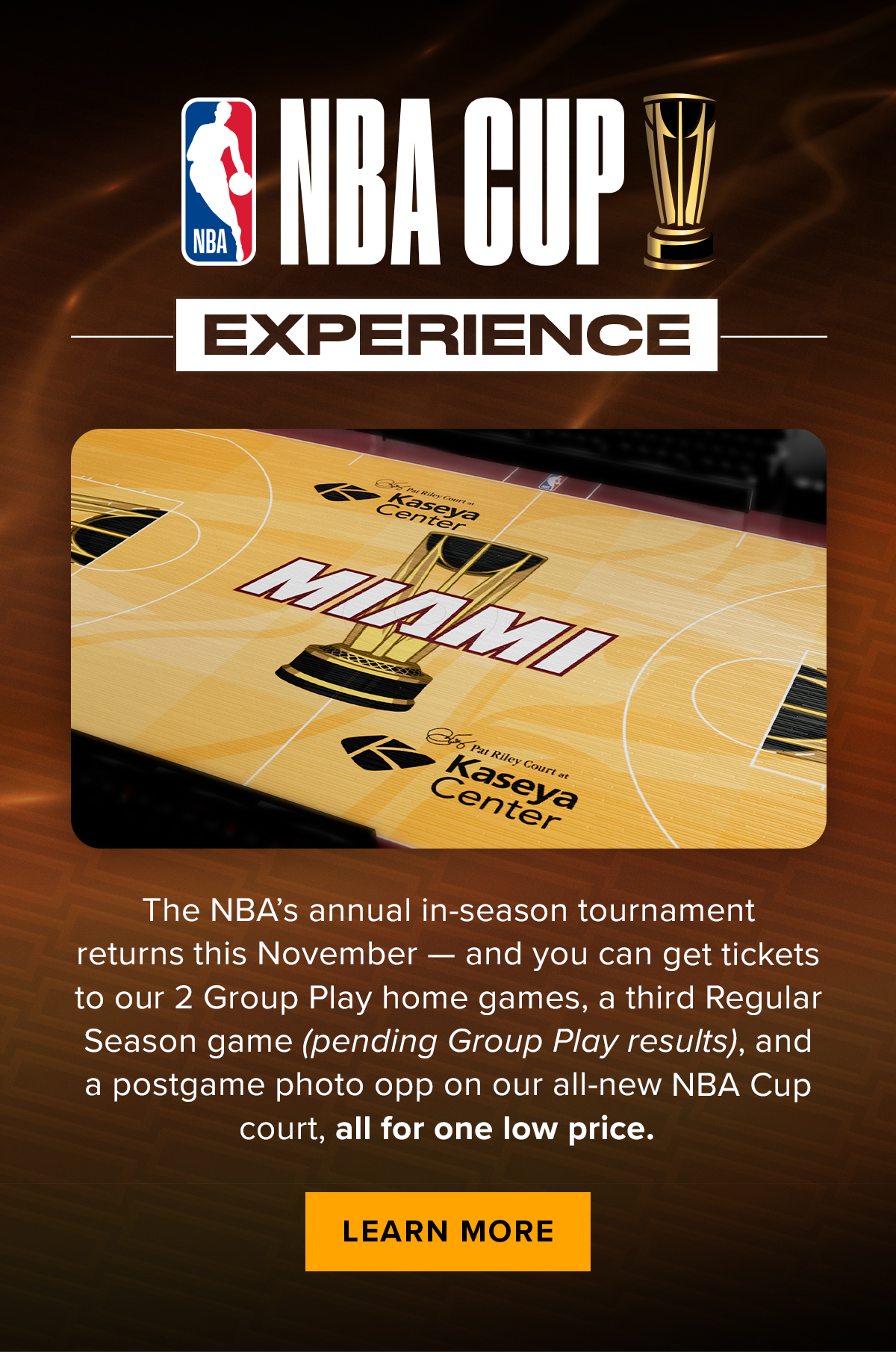 NBA Cup Experience | Learn More