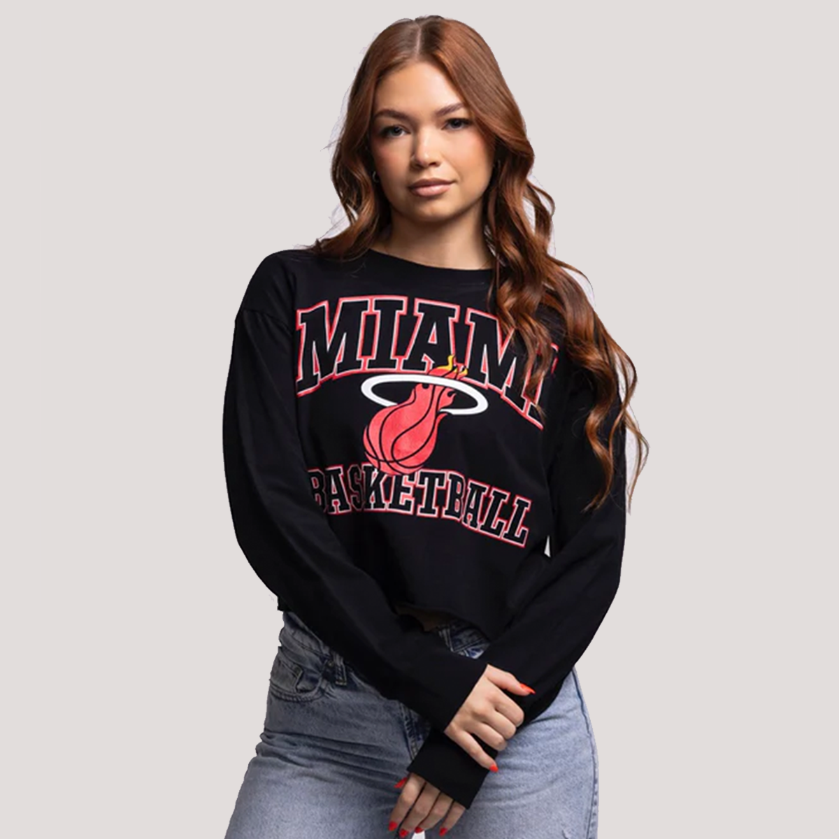 Court Culture 'Miami Basketball' Longsleeve Crop