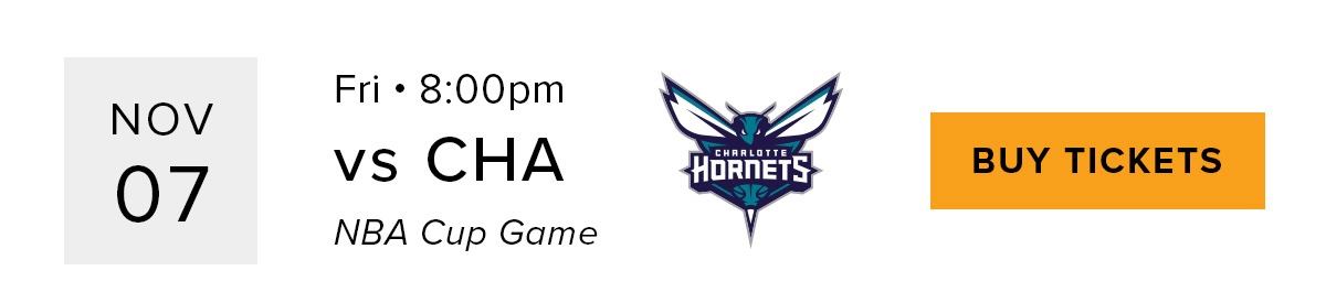 Nov 7 - Hornets vs HEAT - NBA Cup Game - Buy Tickets