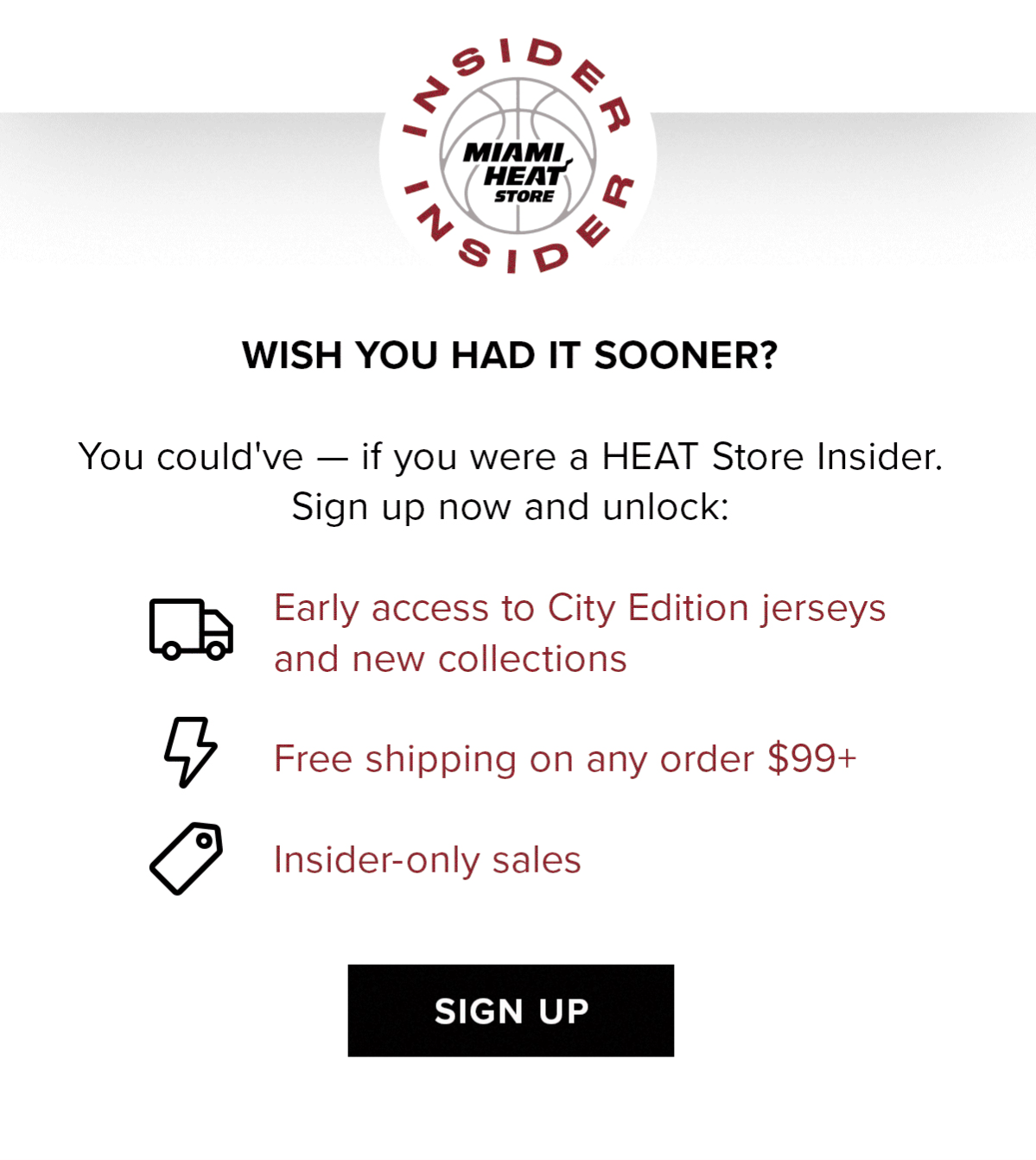 Miami HEAT Store Insider | Sign Up
