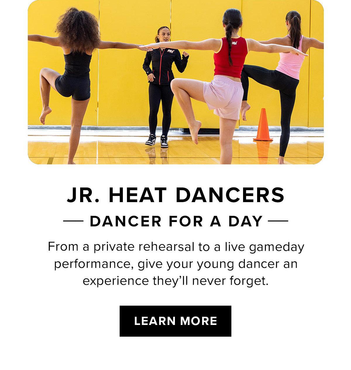 Jr. HEAT Dancer For a Day | Learn More