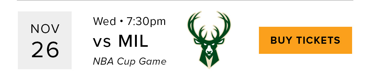 Nov 26 - Bucks vs HEAT - NBA Cup Game - Buy Tickets