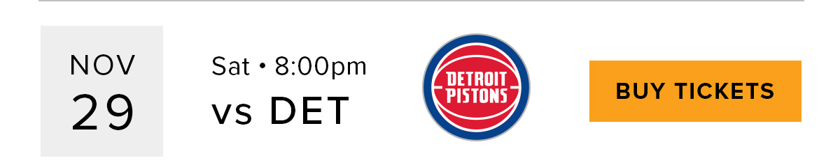 Nov 29 - Pistons vs HEAT - Buy Tickets