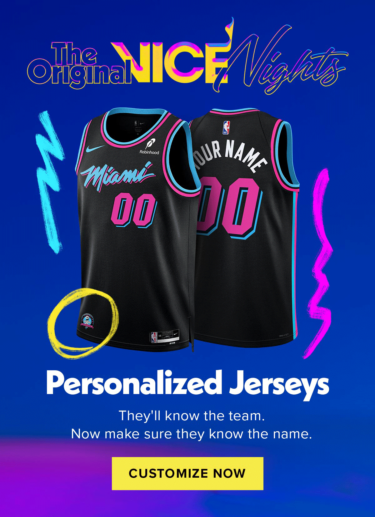 The Original Vice Nights Personalized Jerseys | Customize Now