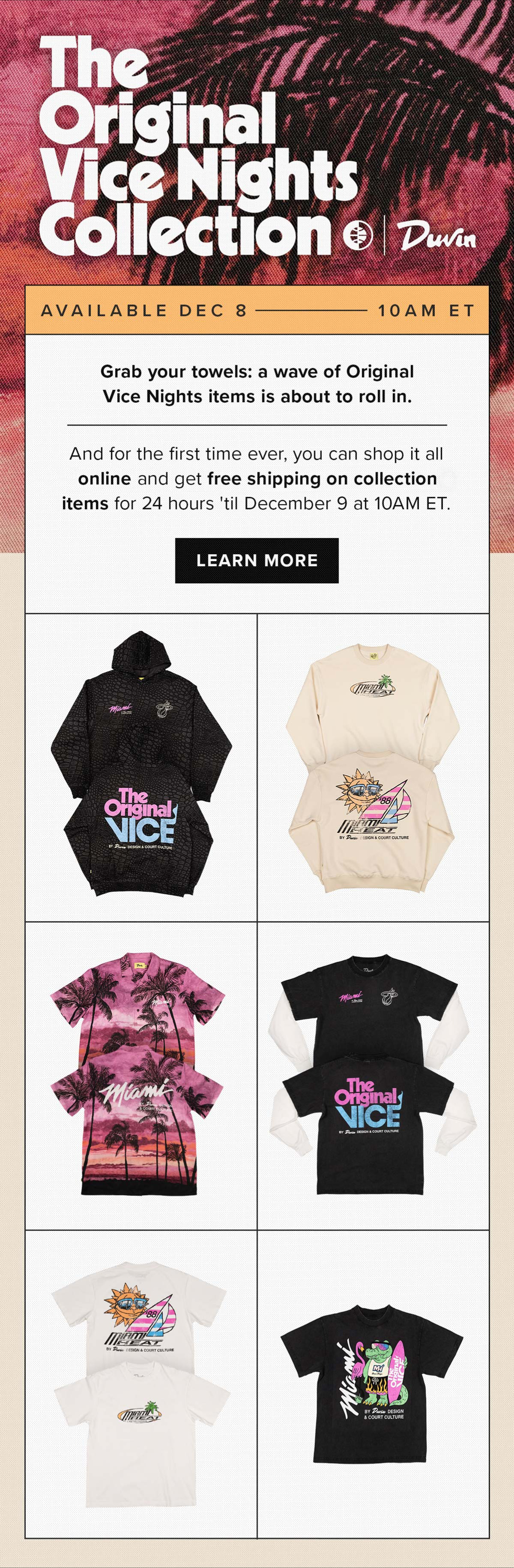 The Orginal Vice Nights Collection | Court Culture x Duvin | Learn More