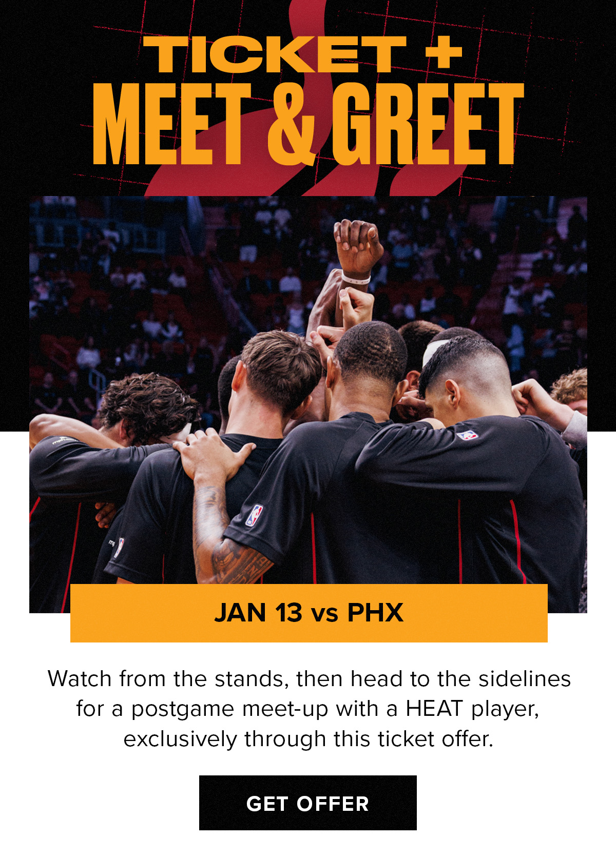 Ticket + Meet & Greet | Jan 13 vs PHX | GET OFFER
