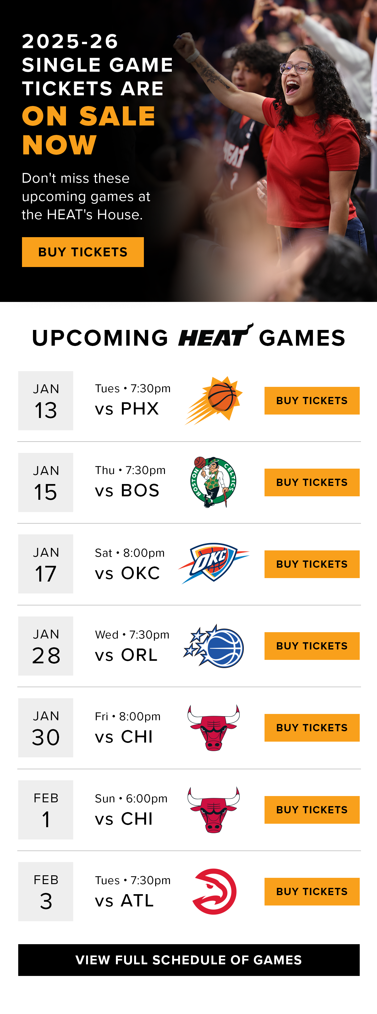 SINGLE-GAME TICKETS ON SALE NOW | BUY TICKETS