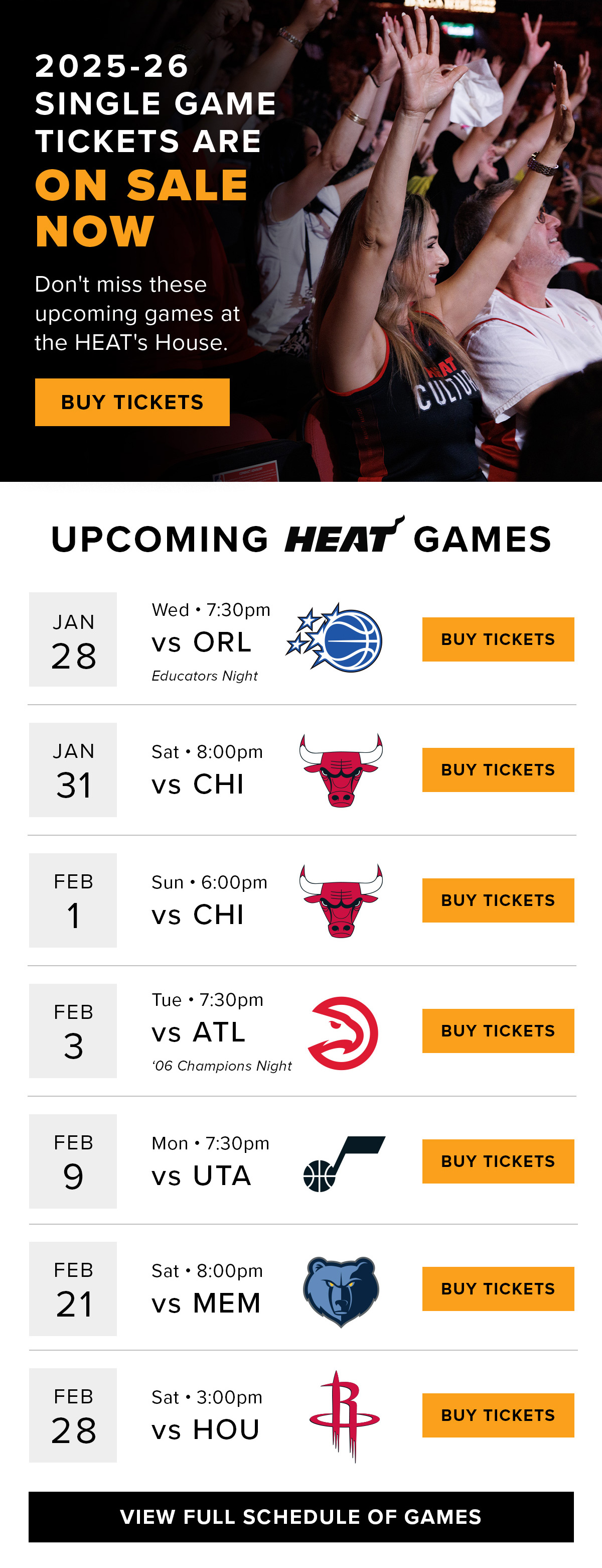 SINGLE-GAME TICKETS ON SALE NOW | BUY TICKETS