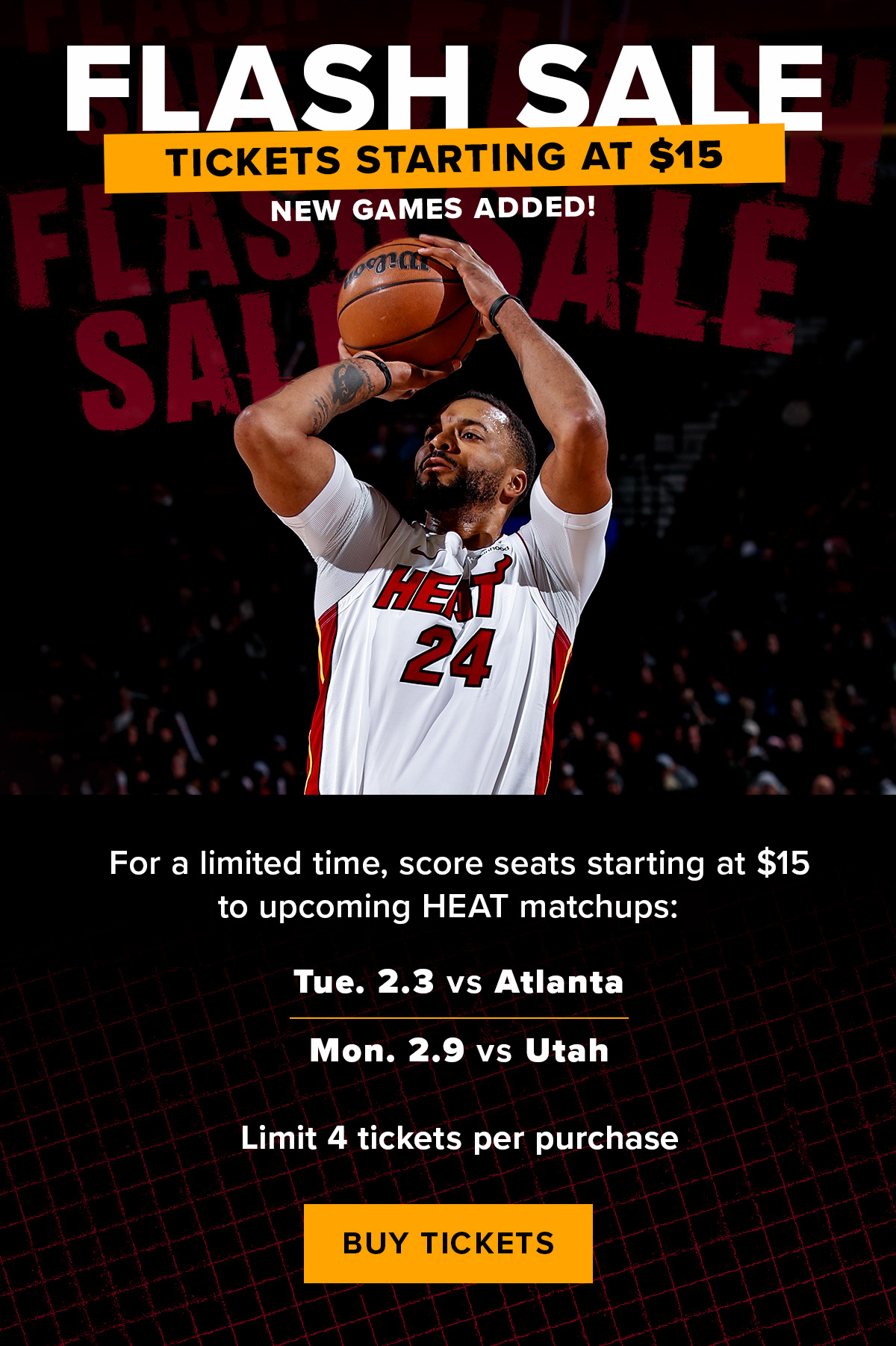 Flash Sale | Tickets Starting at $15 | Buy Tickets