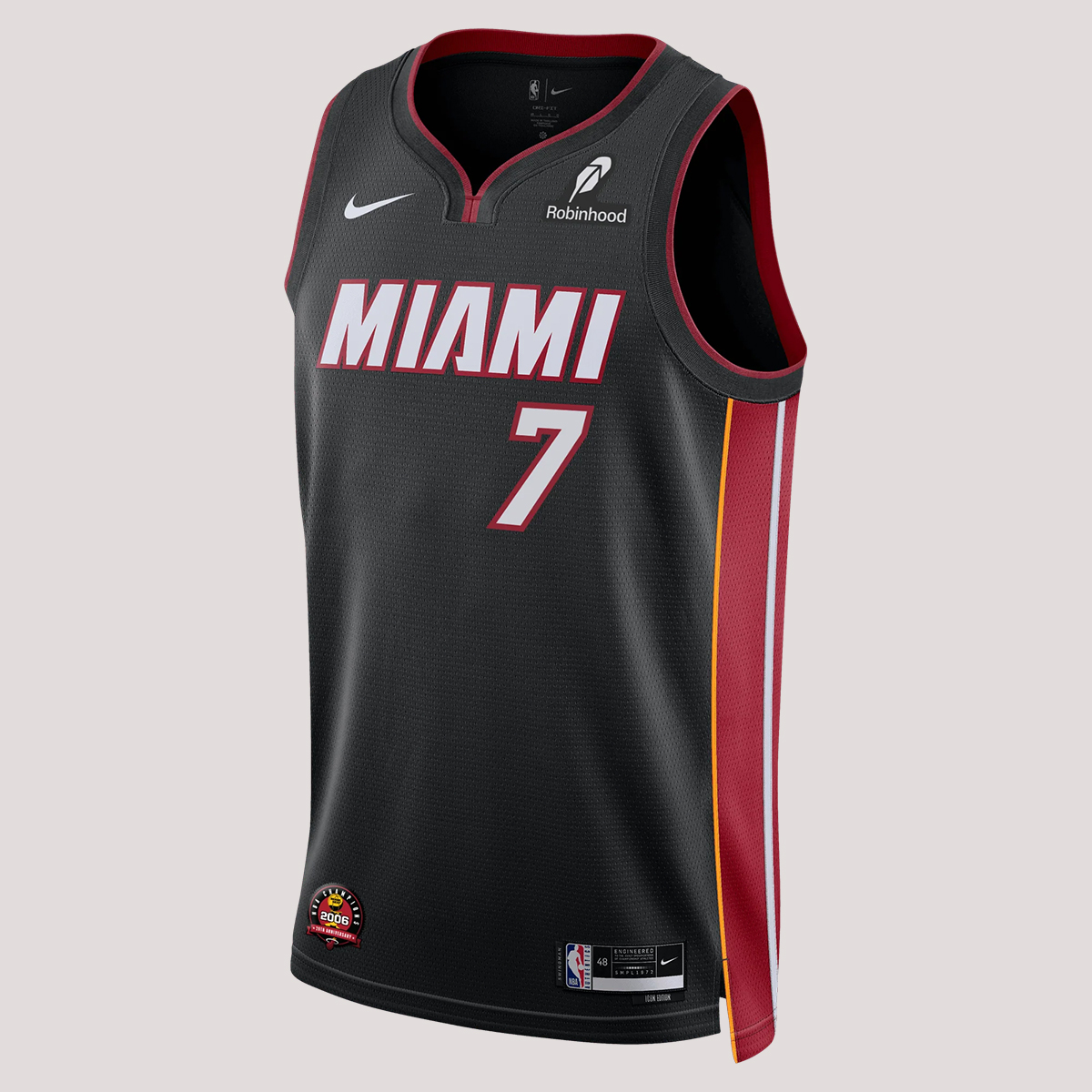 Kel'el Ware Nike Miami HEAT Icon Black Swingman Jersey