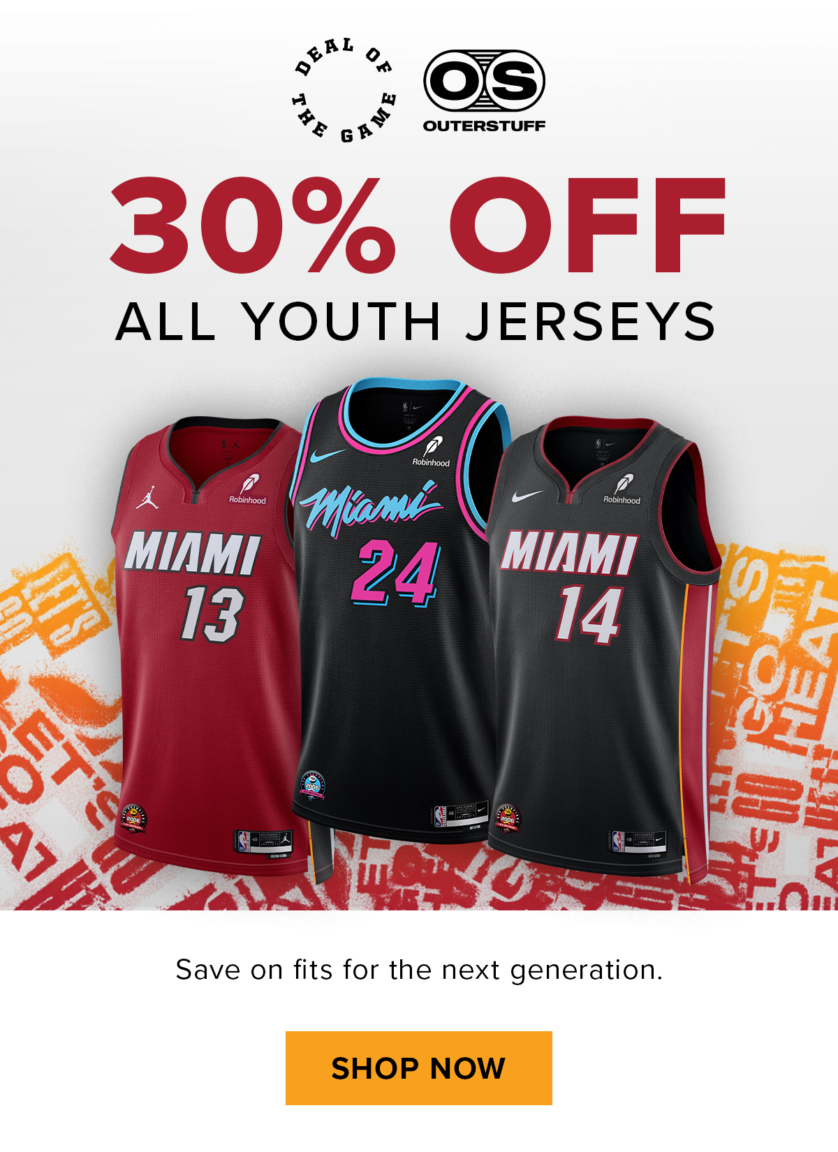 30% Off All Youth Jerseys | Shop Now