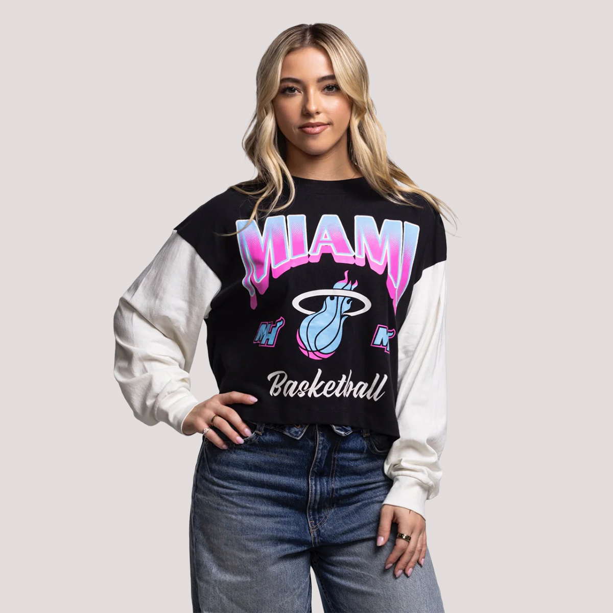 '47 Brand Miami HEAT Original Vice Nights Women's Crewneck