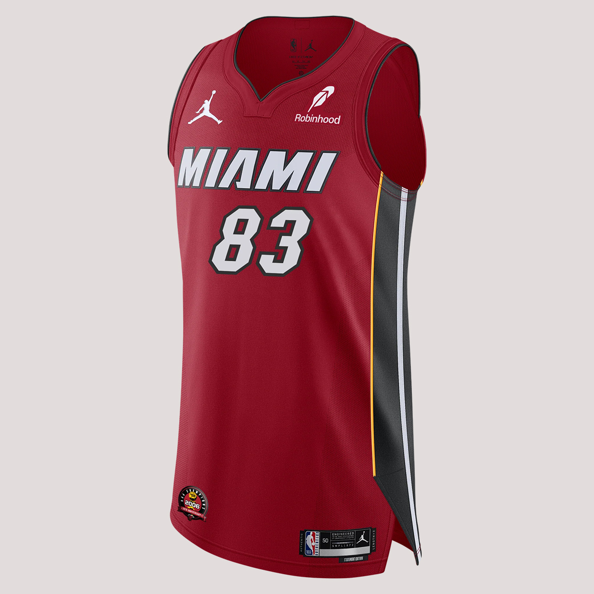 Bam Adebayo Nike Jordan Brand '83-Point Game' Statement Red Authentic Jersey