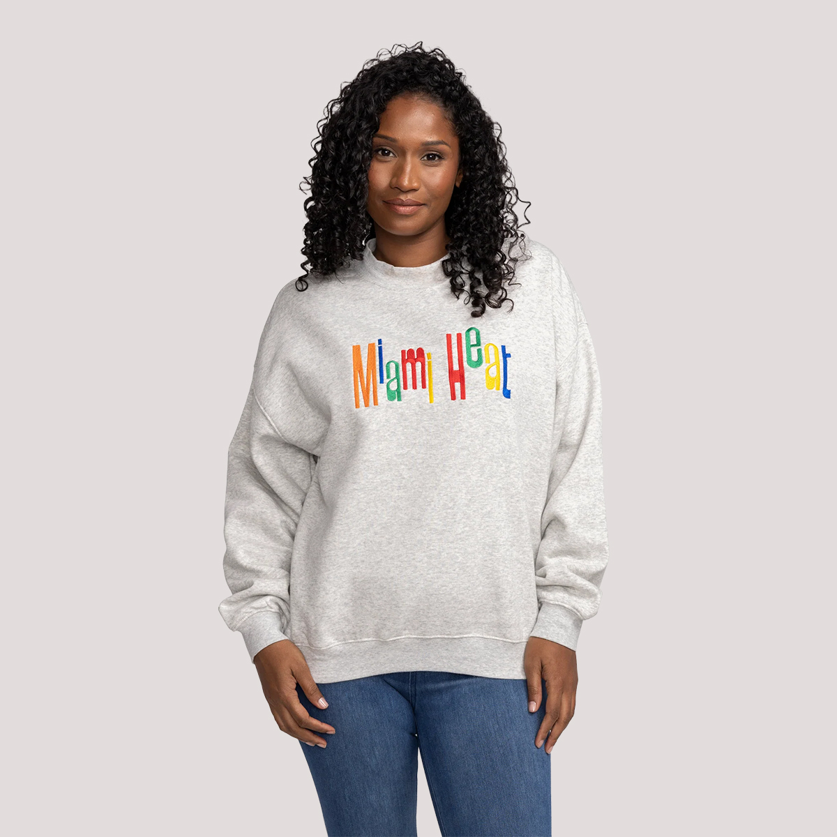 Court Culture Support Women 'Miami Multicolor' Unisex Embroidered Crewneck