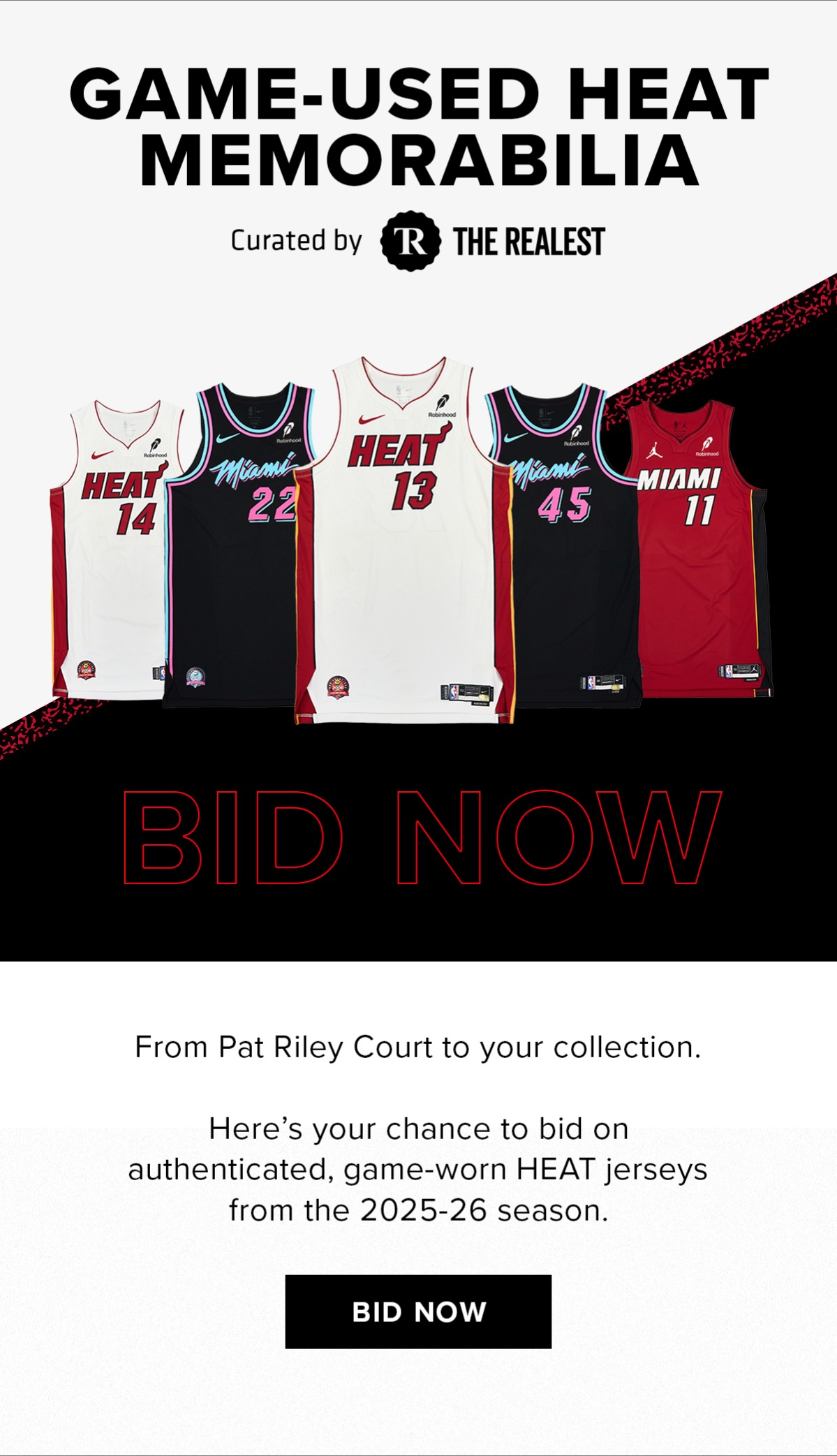 Game-used HEAT Memorabilia | The Realest | Shop Now